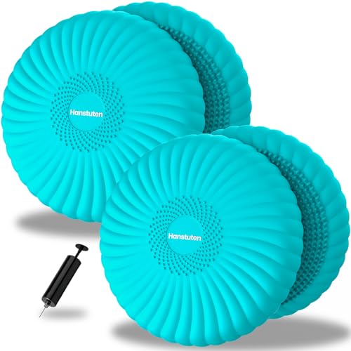 Image of Wobble Cushion Core Balance Disc, Wiggle Seat for Sensory Kids to Stay Focused, Non-slip Balance Pads with Inflation Pump for Physical Therapy & Core Strength