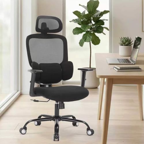 Ergonomic Office Chair with Lumbar Support & Headrest