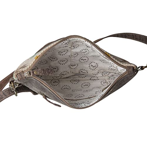 Image of Myra Bag Aztec Purse for Women - Canvas Bag with Real Leather Detailing, Boho Handbags for Women, Cute Western Purse