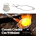 Melting Metal Crucible Kit 8-Piece with 2 Tongs,4x2oz & 2x5oz Refractory Bowls - Quartz Gold/Silver Crucibles for Smelting,Alchemy,Jewelry Casting (High-Temperature Resistance)