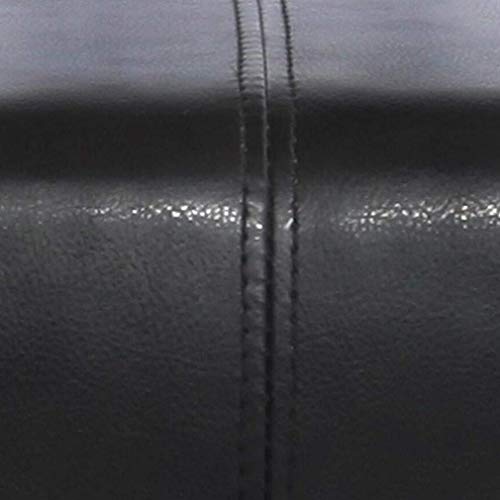 Tabouret de canapé gzz résistant aux taches pouf jambes bois massif noir - 6