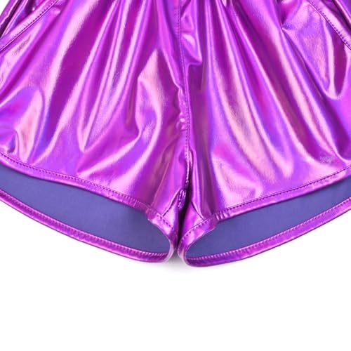 Image of Perfashion Girls Metallic Shorts Sparkly Shiny Hot Pants Gold /Silver /Pink Outfit
