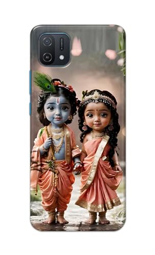 Image of Printed Hard Back Cover for Oppo A16e Back Cover (Radha Krishna Love -J2) -190724(EA)