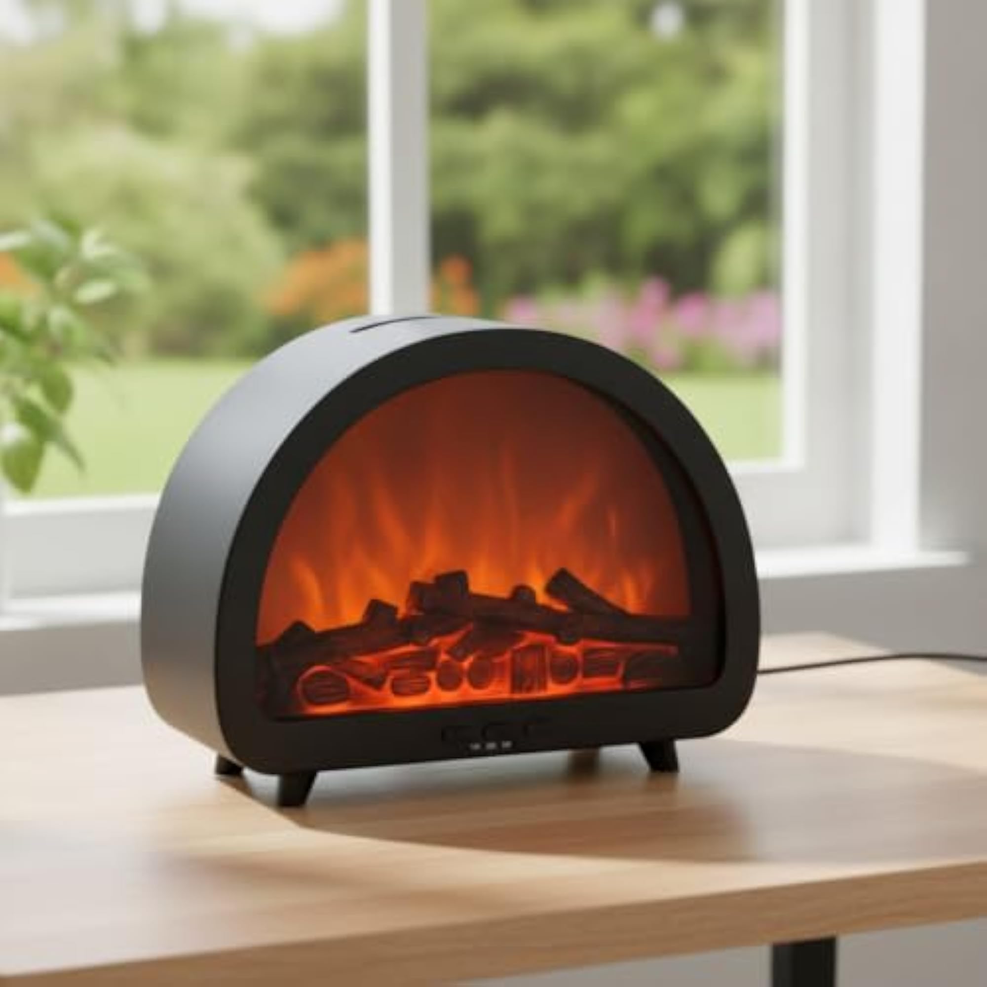 Tabletop Mist Humidifier with Flame Effect