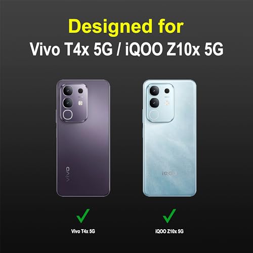 Image of Zapcase Back Case Cover for Vivo T4x 5G | Compatible for Vivo T4x 5G Back Cover | Liquid Silicon Magic Case with Camera Protection | Black