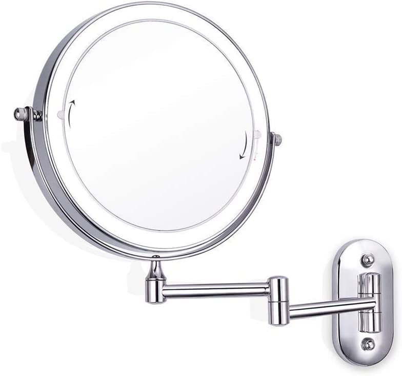 Miroir salle de bain LED avec double bras pliant pour un rasage parfait - 7
