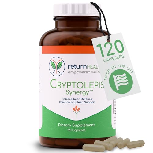 Return Healthy Cryptolepis Synergy Immune Support Vitamins Immune System Booster for Adults Liver Lymphatic & Immune Support Supplement Supports Lyme & Natural Parasite Defense 120 Capsules