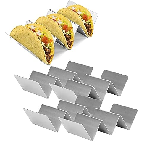 Soporte para Tacos Mexicanos con 3 Compartimentos, Bandeja Para Tacos Lisa de Forma de Onda Cover