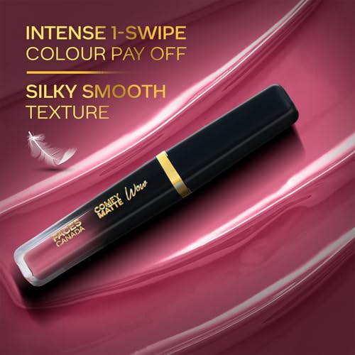 Image of FACESCANADA Comfy Matte Wow Liquid Lipstick Pink Petal 09 3.8ml | One Swipe Application | Highly Pigmented | Comfortable Wear | Glides Smoothly | Long Lasting | Transferproof