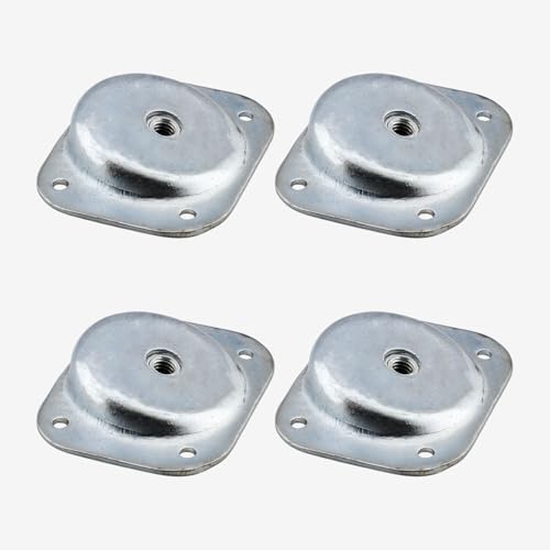 Mobilya Ayak Bağlantı Aparatı, Açılı Metal 4'lü Set — M8 Civatalı Sehpa Masa Ayağı Tabanı Montaj Aparatı