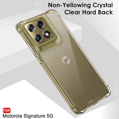 Image of TheGiftKart Crystal Clear Back Cover Case for Motorola Moto Signature 5G | 360 Degree Protection | Shock Proof Design | Hard Clear Back Case Cover for Moto Signature 5G (PC & TPU, Transparent Bumper)