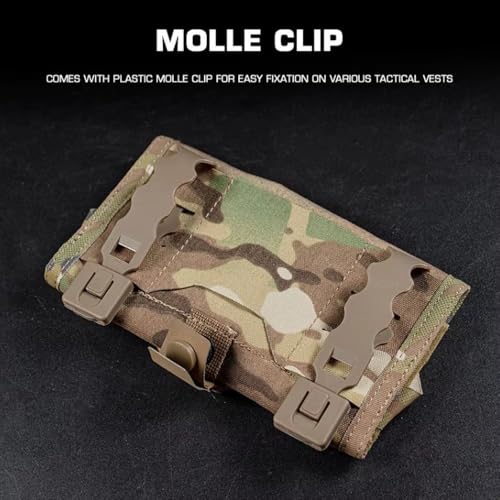 Porte-plaque gilet airsoft avec pochette navigation téléphone Molle - 3