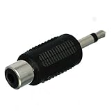 CESS RCA Female to 3.5mm 1/8" Mono TS Male Adapter Connector - 3.5mm Mono Male to RCA Female (10 Pac