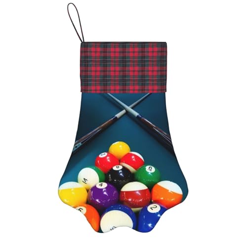 OPSREY Billiard gedruckt Hund Pfote Weihnachtsstrumpf Personalisierte Weihnachtsstrumpf Weihnachten Dekoration
