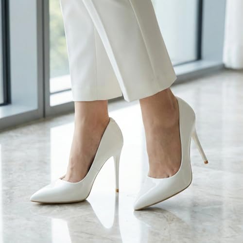 Image of Womens High Heels 4 Inch Closed Pointed Toe Pumps Stiletto Heels for Women Dress Sexy Wedding Pumps