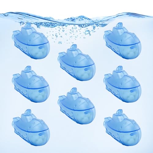 8-Pack Humidifier Cleaner Tablets - Blue Small Submarine for Humidifiers and Fish Tanks, Purifies Water and Prevents Build-Up