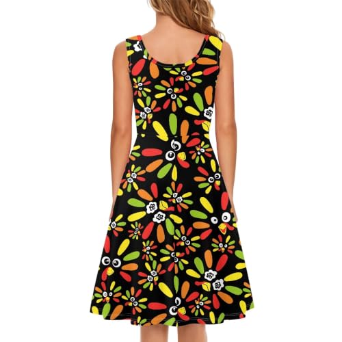 Image of TOADDITDO Womens Summer Sleeveless Tank Dress with 2 Side Pockets XS-4XL Plus Size