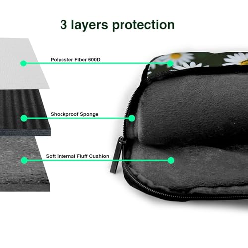 Maletín duradero para computadora de 15.6" con diseño floral 5