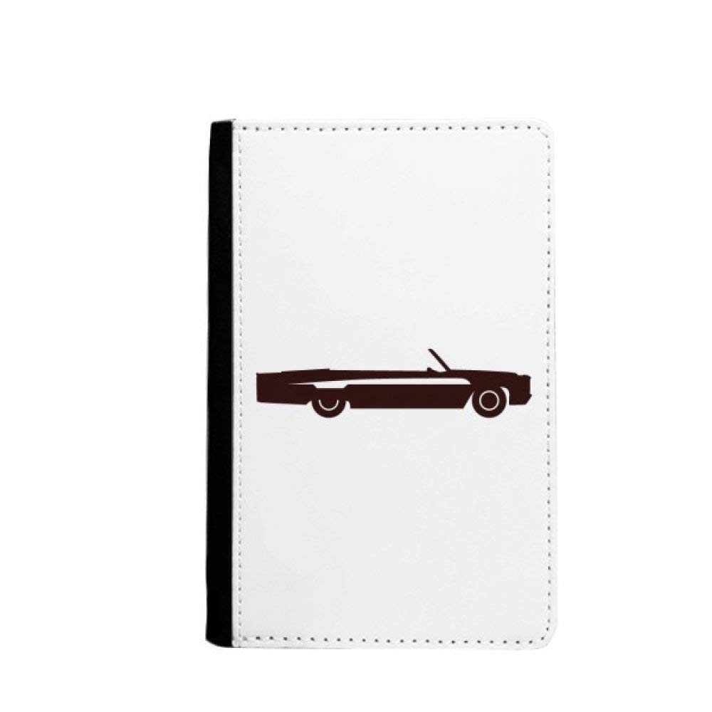 Étui portefeuille de voyage voiture classique géométrique noir et multicolore compact - 4