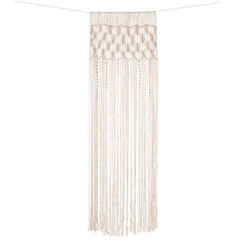 CLKE Makramee Vorhang Tür Wandbehang Boho Handgewebt Hochzeit Fenster Home Decor (74x203cm)