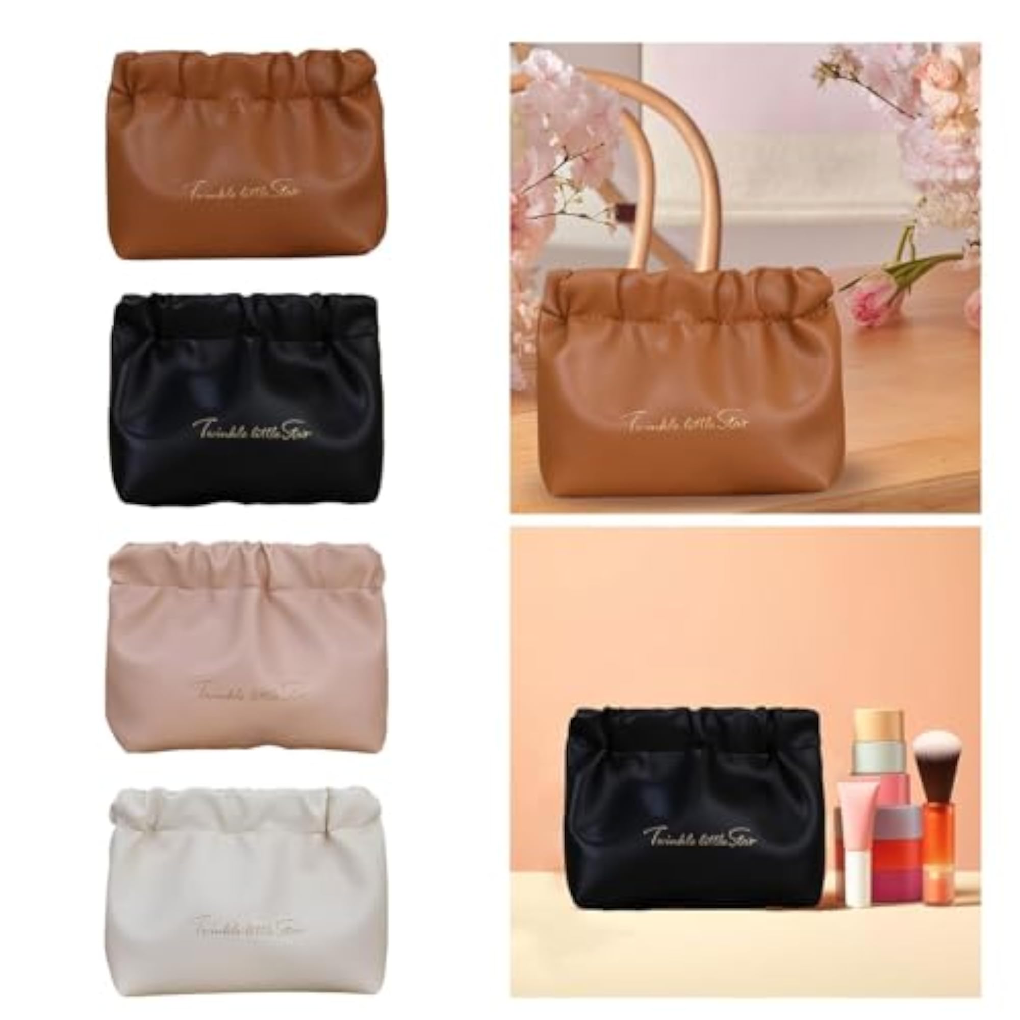 Hair Tie Organizer without Zipper Lightweight Makeup Pouch