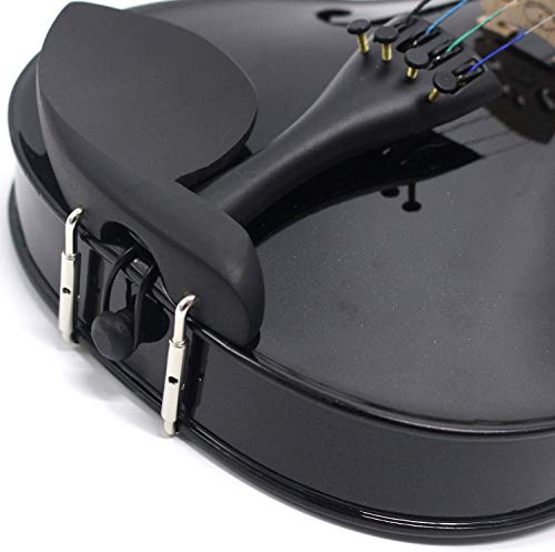 Image of Kadence V001D-C Vivaldi Violin | 4 /4 Full Size with Basswood Body & Brazilwood Bow | Includes Lightweight Hard Case, Bow, Rosin, Tuner & Learning Course | Black