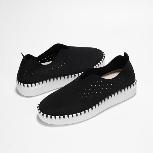 Image of Project Cloud Platform Sneakers for Women - Leather Insole Loafers for Women with Memory Foam - Casual Slip On Womens Loafers with Flexible Outsole (Aster)