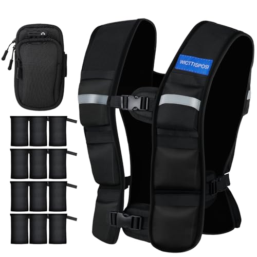 Image of Adjustable Washable Weighted Vest for Women Men, Flexible Cushioning & 4-Layer Breathable Fabric, V-Neck for Walking, Running & Strength Training