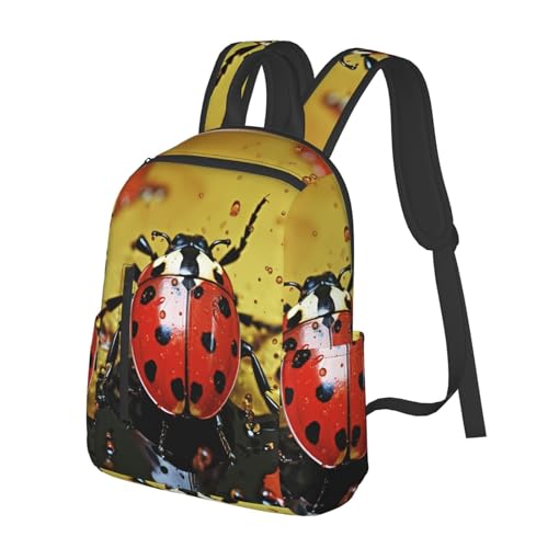 Casual Backpack for Women Men Paint Spotted Ladybug Lightweight Daypack Large Capacity Nurse Bag2