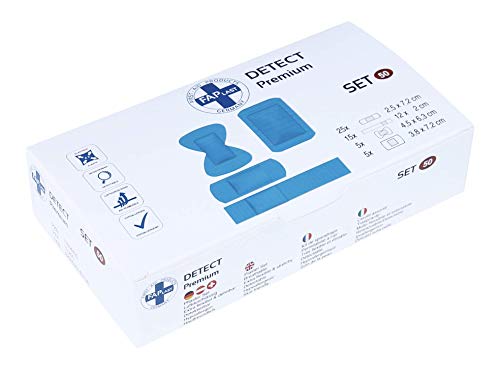 HierBeiDir Pflaster-Set Detect, extra flexibel & dehnbar, atmungsaktiv, hautfreundlich, hypoallergen, 50 Stück, für Gelenk, Kuppe, Pflaster & Strips Cover