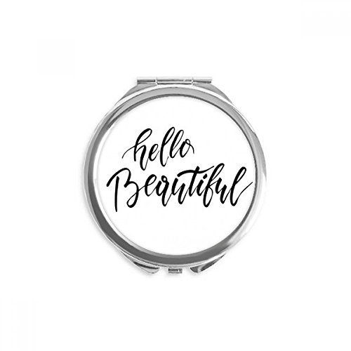 Miroir de poche bonjour belle rond le cadeau idéal pour célébrer la beauté