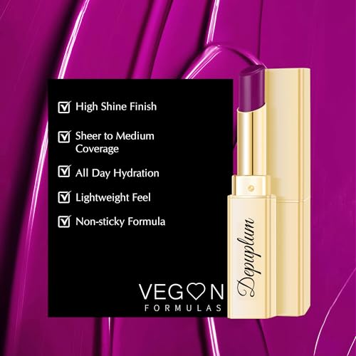 Image of Depuplum Purple Lipstick for Women Moisture Lip Gloss Tinted Lip Balm | Sheer Nourishing Hydrating Glossy Creamy Lipstick Glow Reviver Lip Stick for Dry Lips,DM90 Purple