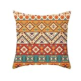 Helilyco Funda de almohada geométrica bohemia de terciopelo suave de piel de melocotón, silla y cabecero