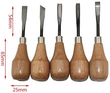 5PCS/Lot Woodcut coltello Butt/Corner/Skew/tondo/arc Machete scalpello lavorazione del legno da intaglio per legno da stampe Graver