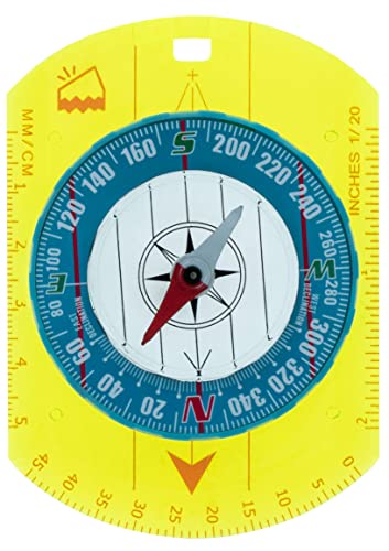 Brújula UST Hi Vis Waypoint con lupa y placa fluorescente miniatura 1