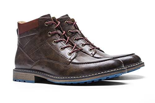 CrazycatZ Men's Combat Boots Biker Boots Wingtip Dress Casual Chukka Boot Cap Toe Shoes Vegan Leather Men Oxford Boots Shoes2