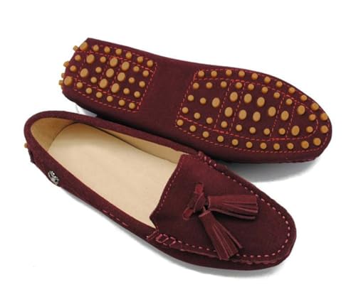 Chaussures de conduite en daim avec pompons pour vos loisirs - 4
