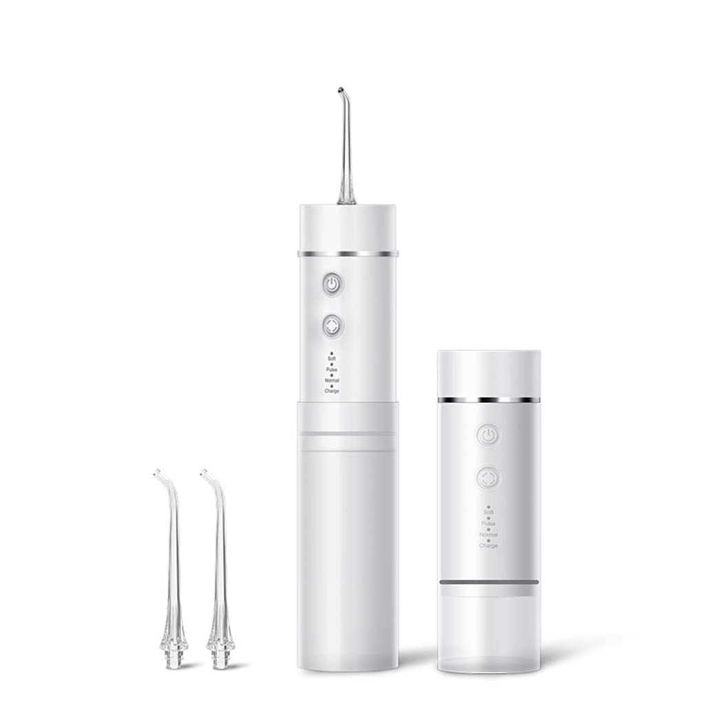 JSY Irrigador Bucal Flosser de dientes eléctrico, Mini Flosser de agua portátil for viajes en casa, Mini Flosser telescópico Eléctrico Portátil