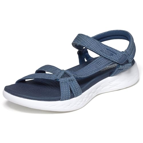 Image of Skechers Women's On-The-go 600-Brilliancy Sport Sandal | Casual, 5GEN Cushioning, Air-Cooled Goga Mat, Machine Washable, Vegan, River sandal