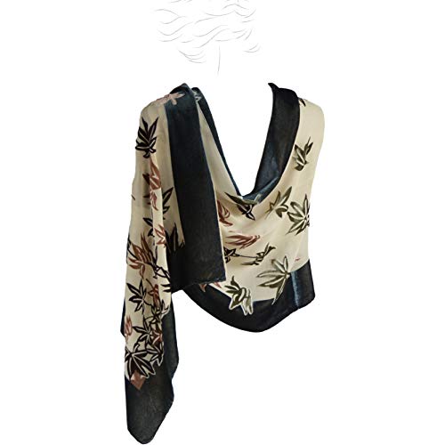 Silk Base Burn-out Velvet Shawl, 72