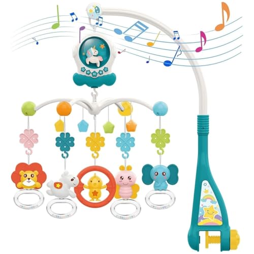 ベッドメリー ベビー用ベッドメリー・モビール 0-1歳 新生児モビールおもちゃ 回転式ガラガラメリー ベビーベッド音楽オモチャ ぶら下げベッドメリー 幼児用寝具 音量調節可能 360度回転 ライト 出産準備 出産祝い ギフト 赤ちゃん 誕生日 プレゼント