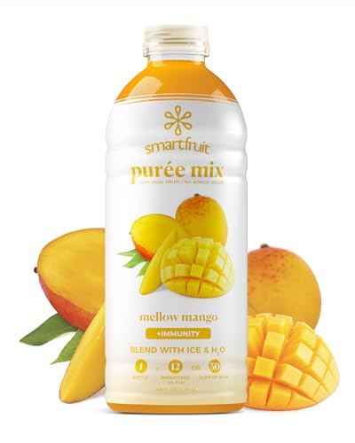 Smartfruit Mellow Mango + Immunity, 100% Real Fruit Purée, Non-GMO, No Additives, Vegan - 48 Fl. Oz