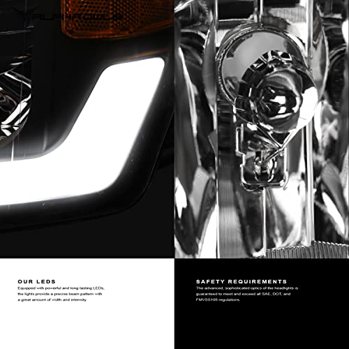 Alpha Owls 8707708 Crystal Headlights With Switchback Sequential LED Light Bar & Startup Light - Chrome Amber Fits 2009-2018 Dodge Ram 1500 2500 3500/2019-2022 Classic Halogen Models by Alpha Owls - Image 5