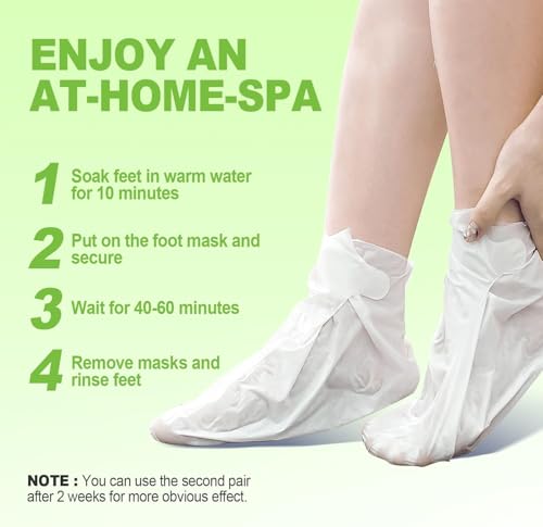 Jvr Foot Peel Mask - 3 Pairs - Exfoliating Peeling Callus Remover, Repairs Cracked Heels & Dry Skin, For Smoother And Softer Feet thumb #4