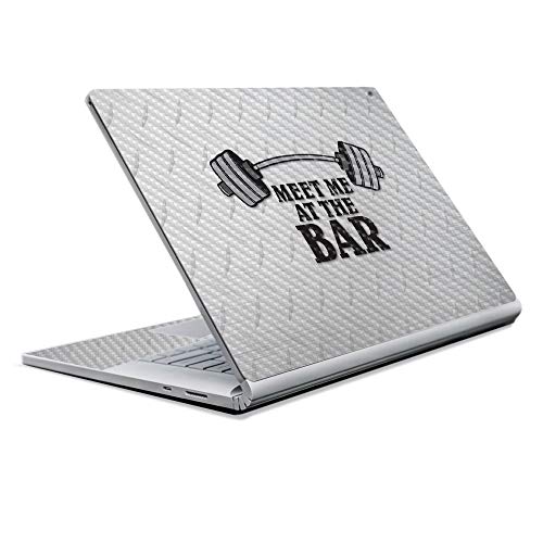 Image of MightySkins Carbon Fiber Skin for Microsoft Surface Book 2 13 inch (2017) - Meet Me at The Bar,Protective, Durable Textured Carbon Fiber Finish,Easy to Apply, Remove,