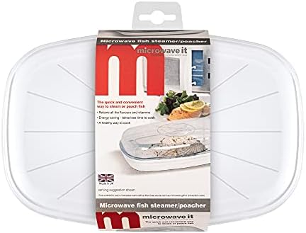 Microwave it Polyproperlene Fish Steamer/Poacher, Set of 1, White