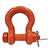 CM M846G Safety Shackle, Bolt, Nut and Cotter Pin, 3/4 Tons Working Load Limit, Galvanized Finish