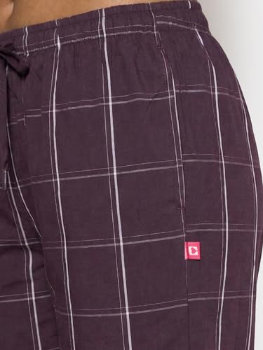 Image of Enamor Mid Rise Full Length Adjustable Drawstring Hangout Pant for Women - Relaxed Fit, Combed Cotton - E4A5