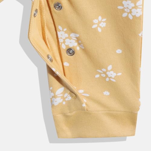 Image of Mothercare Girls Autumn Charm Printed Full Sleeve All-In-One Romper | Soft Cotton Jumpsuit Bodysuit for Baby & Toddler | (Pack of 2)