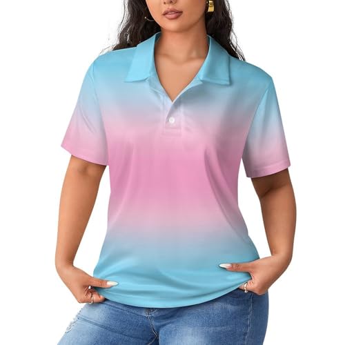 Camiseta polo de mujer transpirable ideal para tardes de ocio y paseos con orgullo transgénero